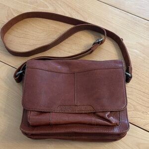 Spikes & Sparrow Brown Leather Crossbody Bag.